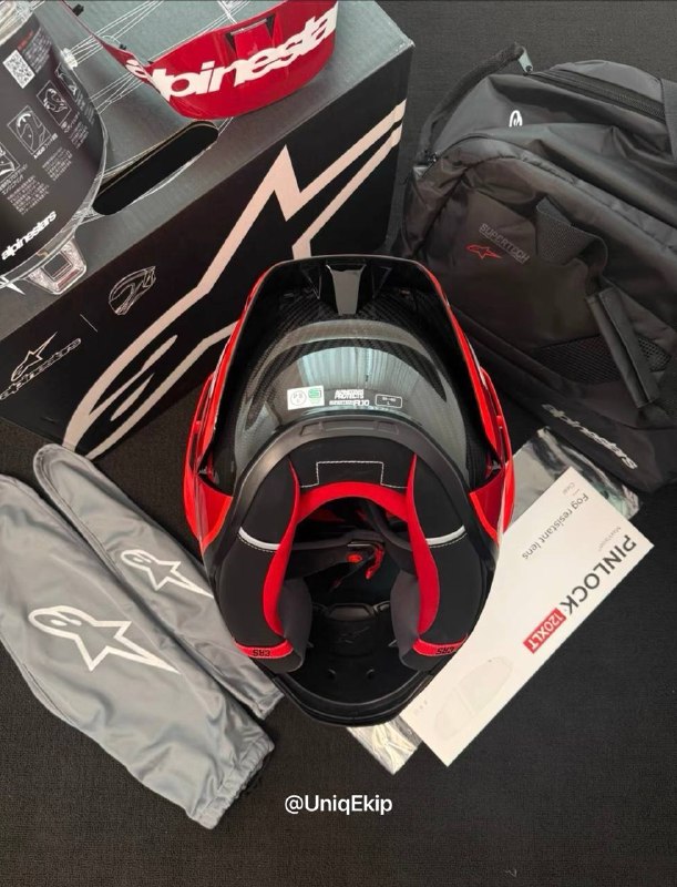 Inside of a full-face helmet showing the fit of the liner